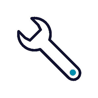 Animation eines Werkzeugs, welches an einer Schraube dreht