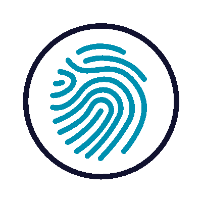 Animation of a fingerprint scan